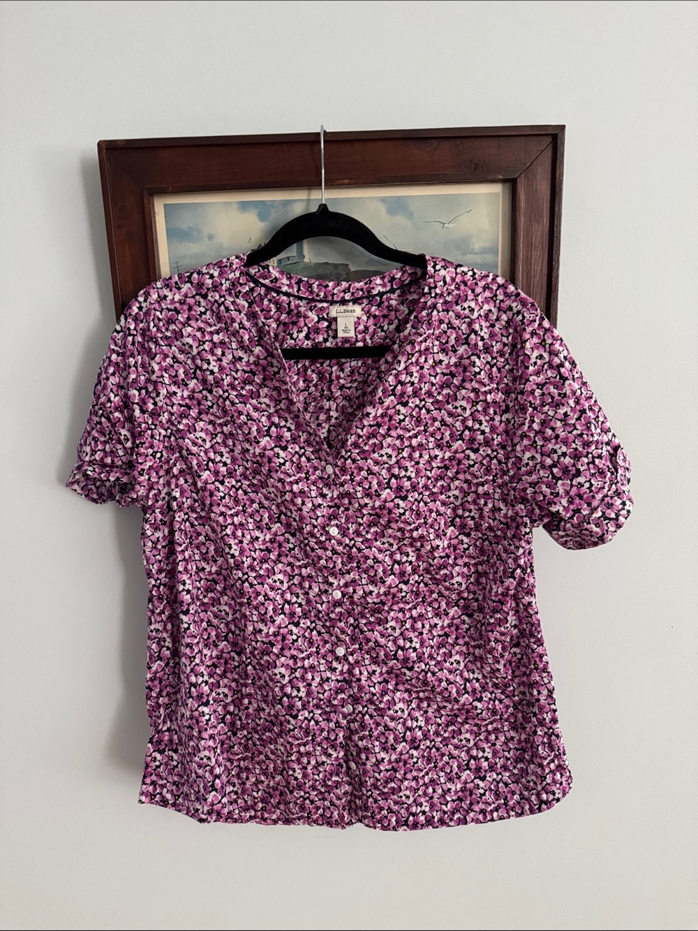 Ll Bean floral top large
